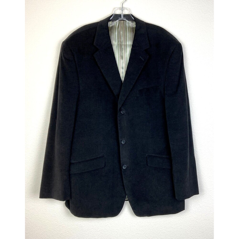 Apt. 9 Men's Corduroy Blazer Jacket Sports Coat Size L Black 3 Button